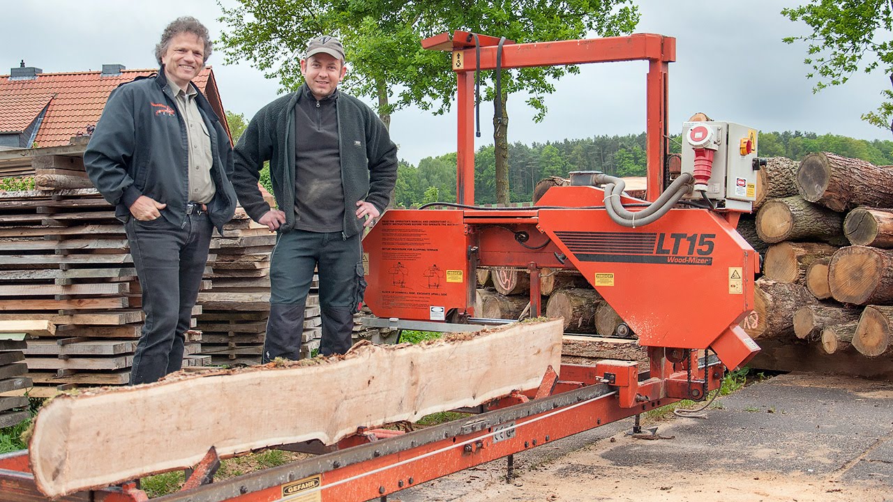 German logger starts sawmilling - Wood-Mizer LT15 sawmill