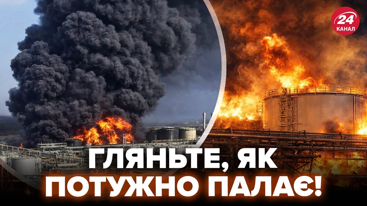 🔥У Путина ЧП! ГИГАНТСКИЙ ПОЖАР на РФ. ЧЕРНЮЩИЕ СТОЛБЫ дыма до неба. Кадры РВУТ СЕТЬ