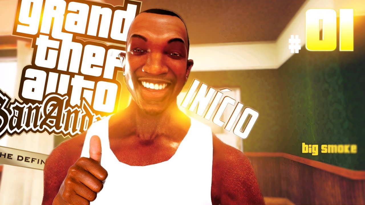 GTA San Andreas ( EDIÇÃO DEFINITIVA ) INÍCIO de Gameplay [ PARTE 01 ] Português PT-BR
