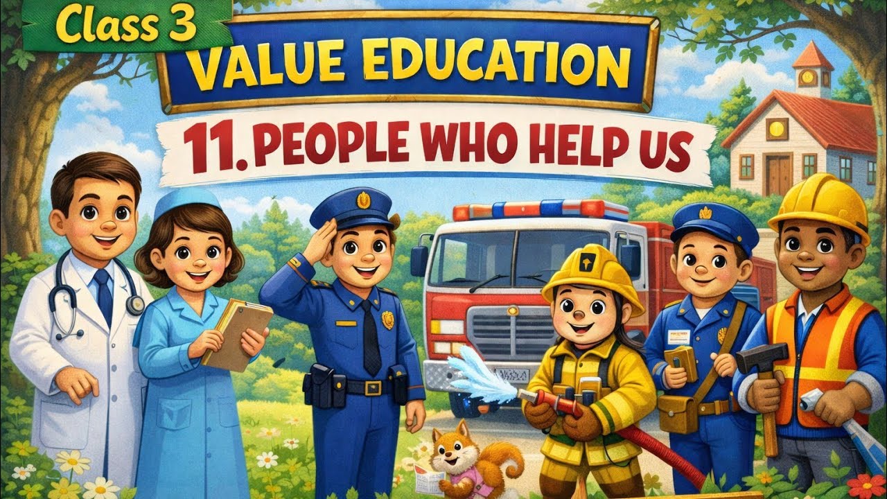 People Who Help Us😱|Class3Value Education|Explanation in HindiCommunity Helpers for Kids👩‍⚕️👮‍♂️📚🤩🙂📝