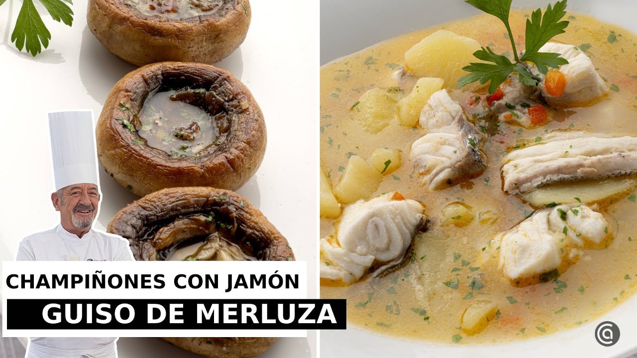 CHAMPIÑONES a la plancha con jamón - GUISO de MERLUZA // Cocina Abierta de Karlos Arguiñano