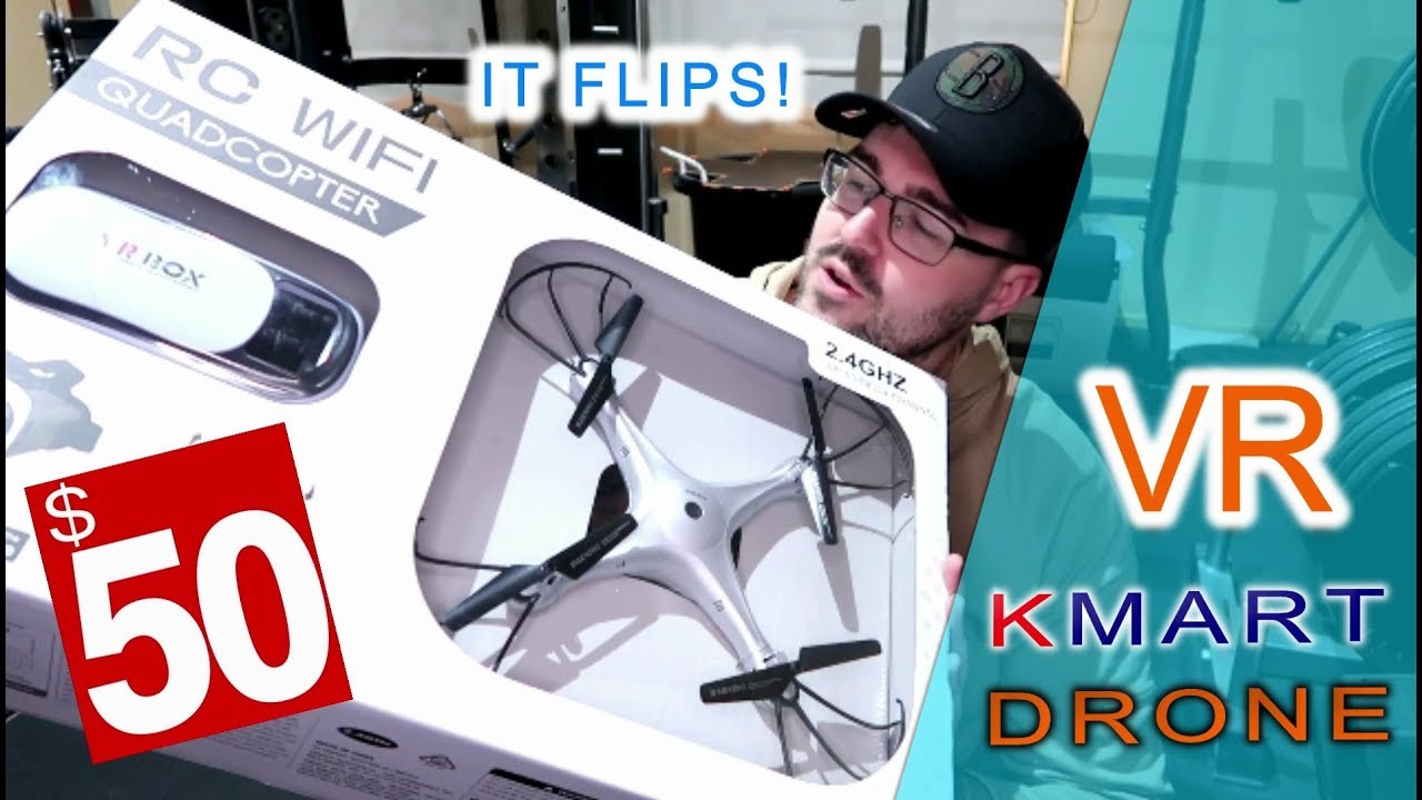 $50 KMART DRONE with VR Unboxing, test and review