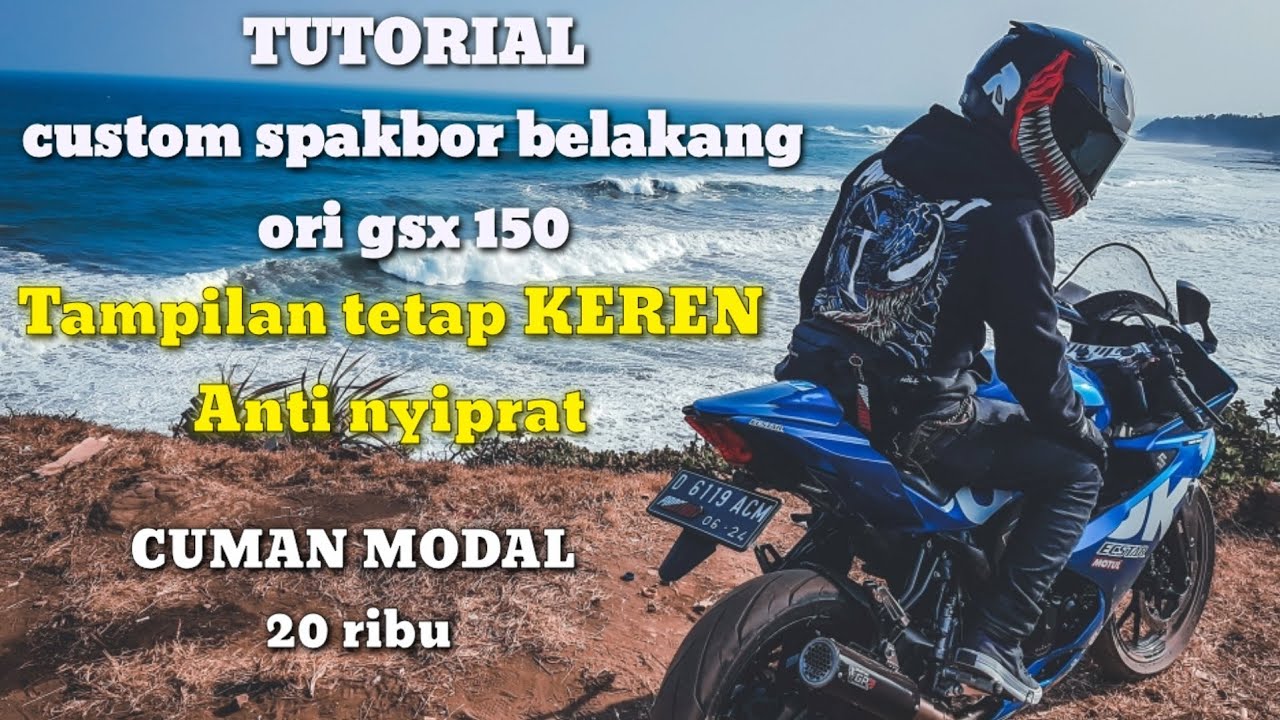 Modifikasi spakbor belakang ori gsx 150 anti nyiprat tetap KEREN modal 20 ribu