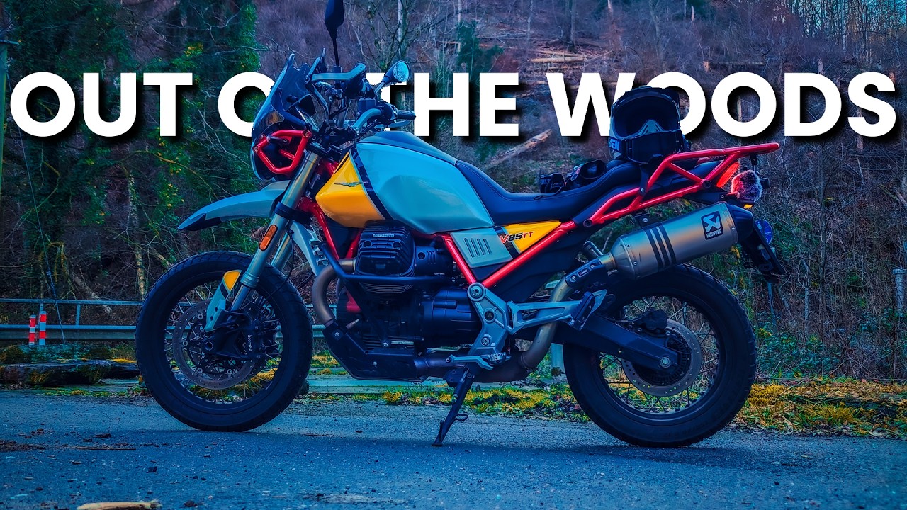 OUT OF THE WOODS | Valley Escape | AKRAPOVIC ENGINE SOUND| RAW POV | MOTO GUZZI V85TT Adventure