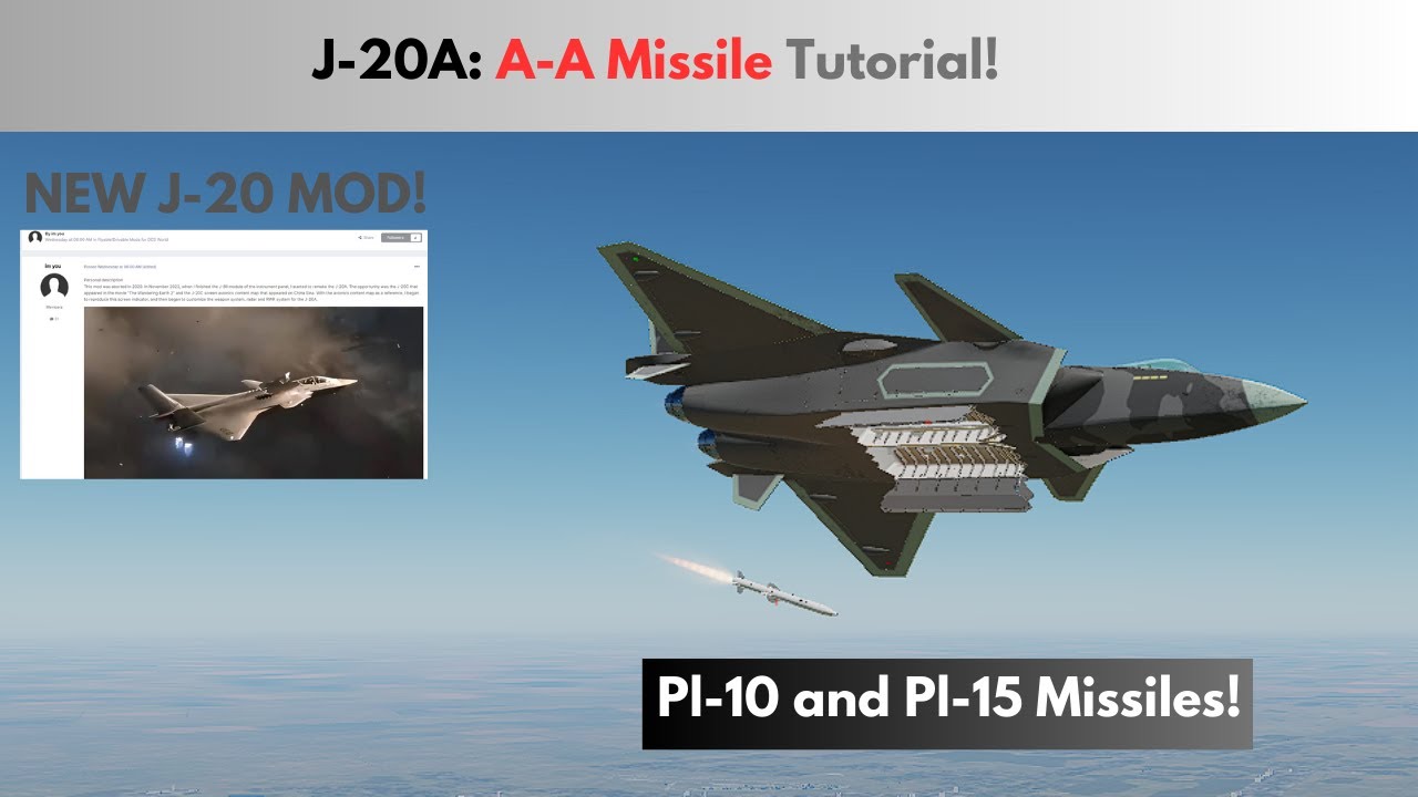 J-20A: How to fire Air-To-Air Missiles | DCS world
