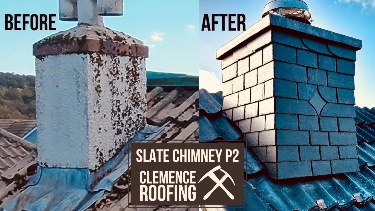 Slate Chimney Transformation | Clemence Roofing