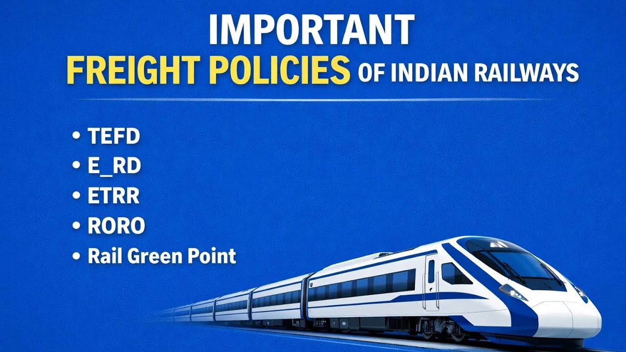 🚂 Indian Railway Freight Policy 2026: TEFD, RoRo, e-RD & Green Points Explained