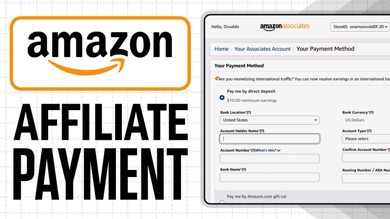 How To Setup Amazon Affiliate Payment Method | Step by Step