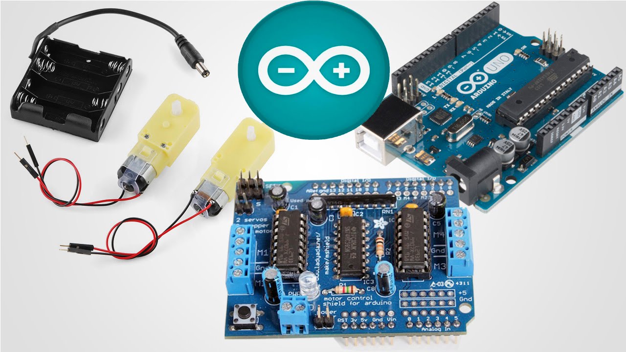 Control de motores DC con Arduino (motor shield) | Robot básico
