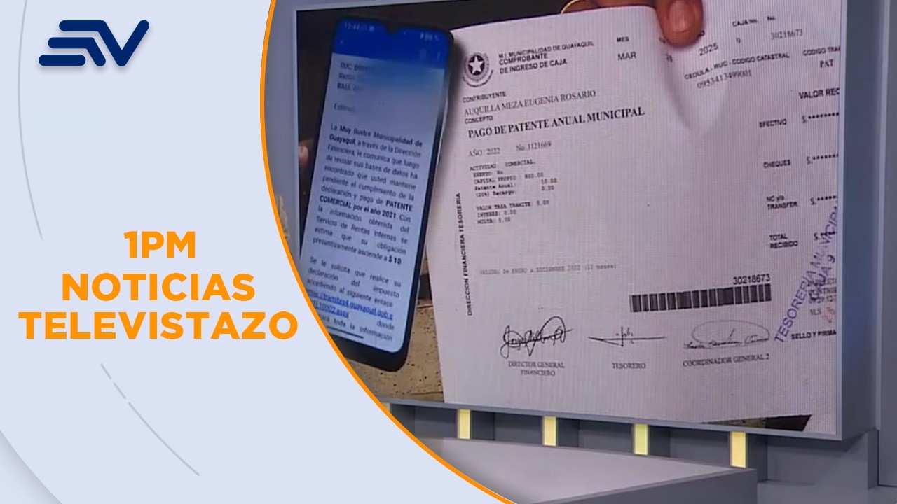 Impuesto a la patente: Correos masivos recuerdan a los contribuyentes el pago| Televistazo| Ecuavisa