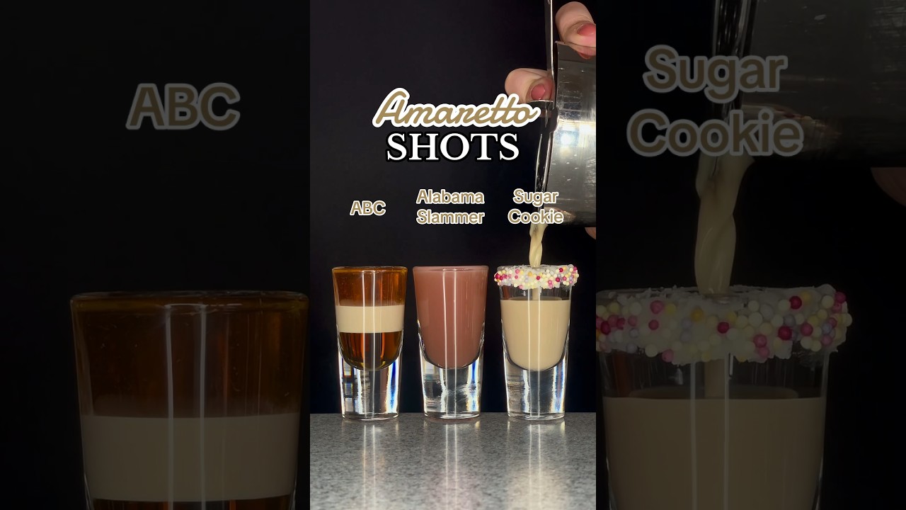AMARETTO SHOTS 🤎 #shots #cocktails #amaretto