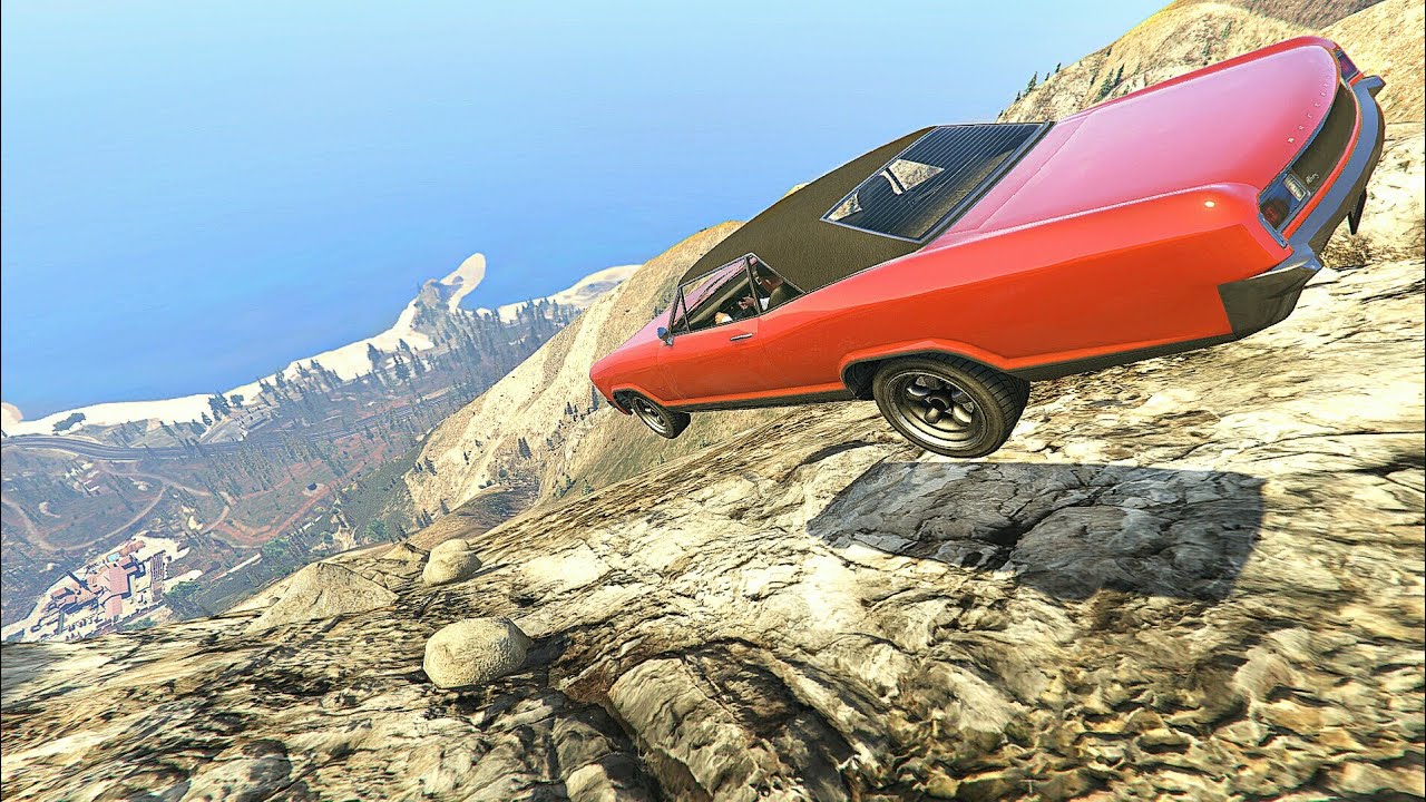 GTA 5 - Crash Testing Cars off Mt Chiliad (GTA 5 Crashes/Ragdolls) Ep.10