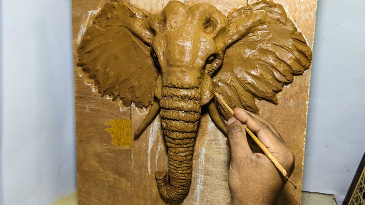 How to Make an Elephant Head out of clay | 2025 @3MAANA 