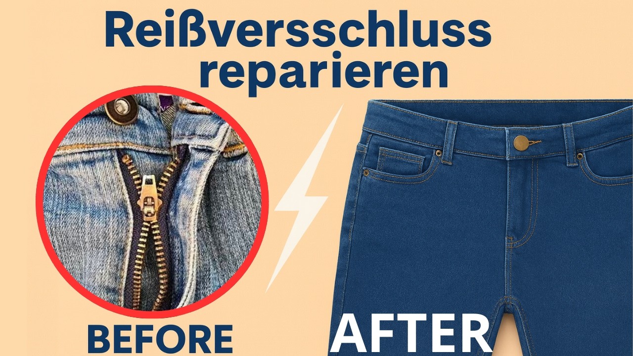 Wie man einen Jeans-Reißverschluss ersetzt.
