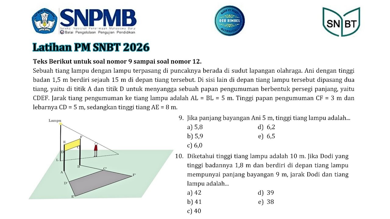 Soal Asli PM SNBT 2025 (Kesebangunan Segitiga)