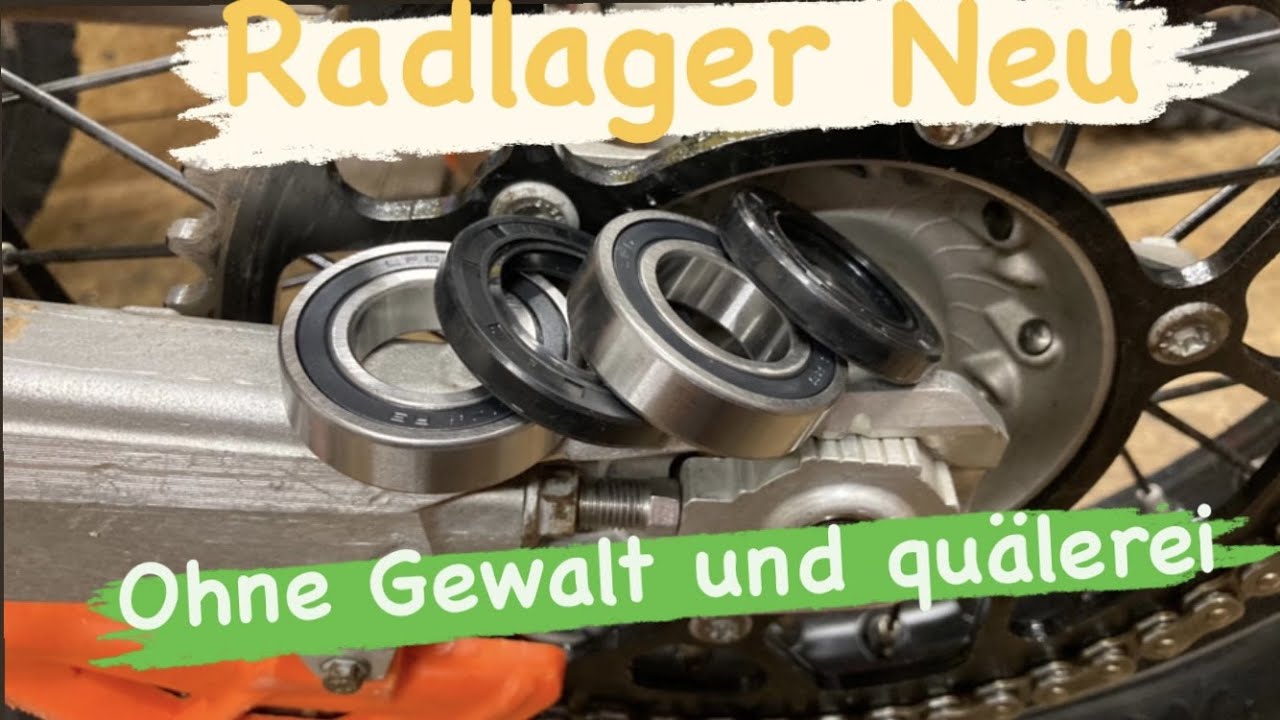 Radlager wechsel bei Enduro Motorrad KTM Husqvarna GasGas
