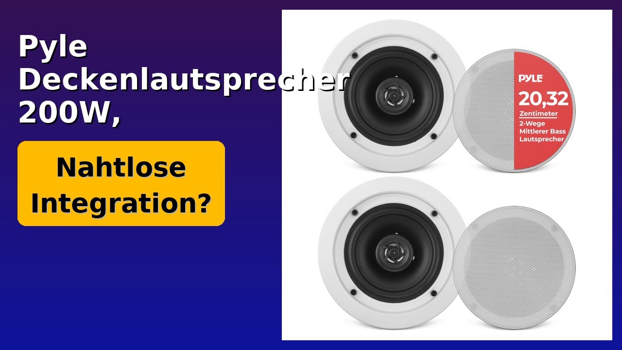 BEWERTUNG (2025): Pyle Deckenlautsprecher 200W, Bluetooth. WESENTLICHE Einzelheiten
