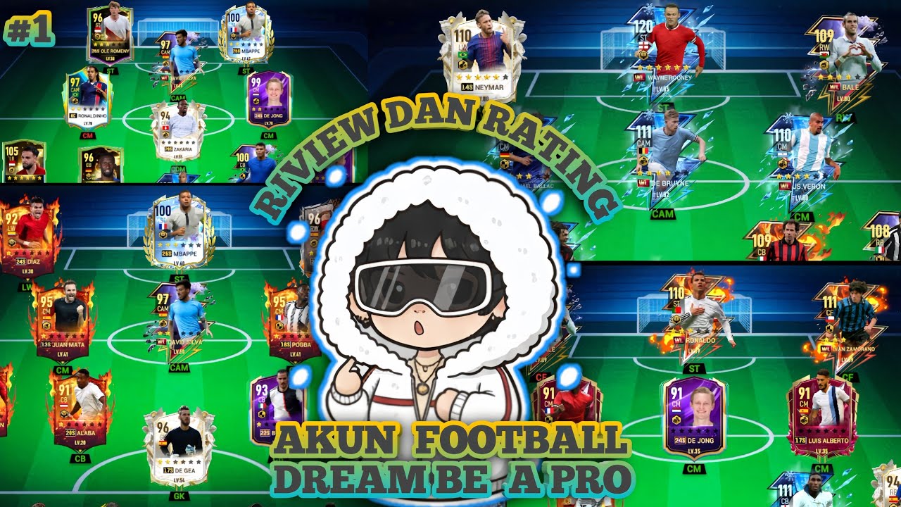 RIVIEW DAN RATING AKUN FOOTBALL DREAM BE A PRO KALIAN PART 1 AKUN KALIAN KAPAN? 