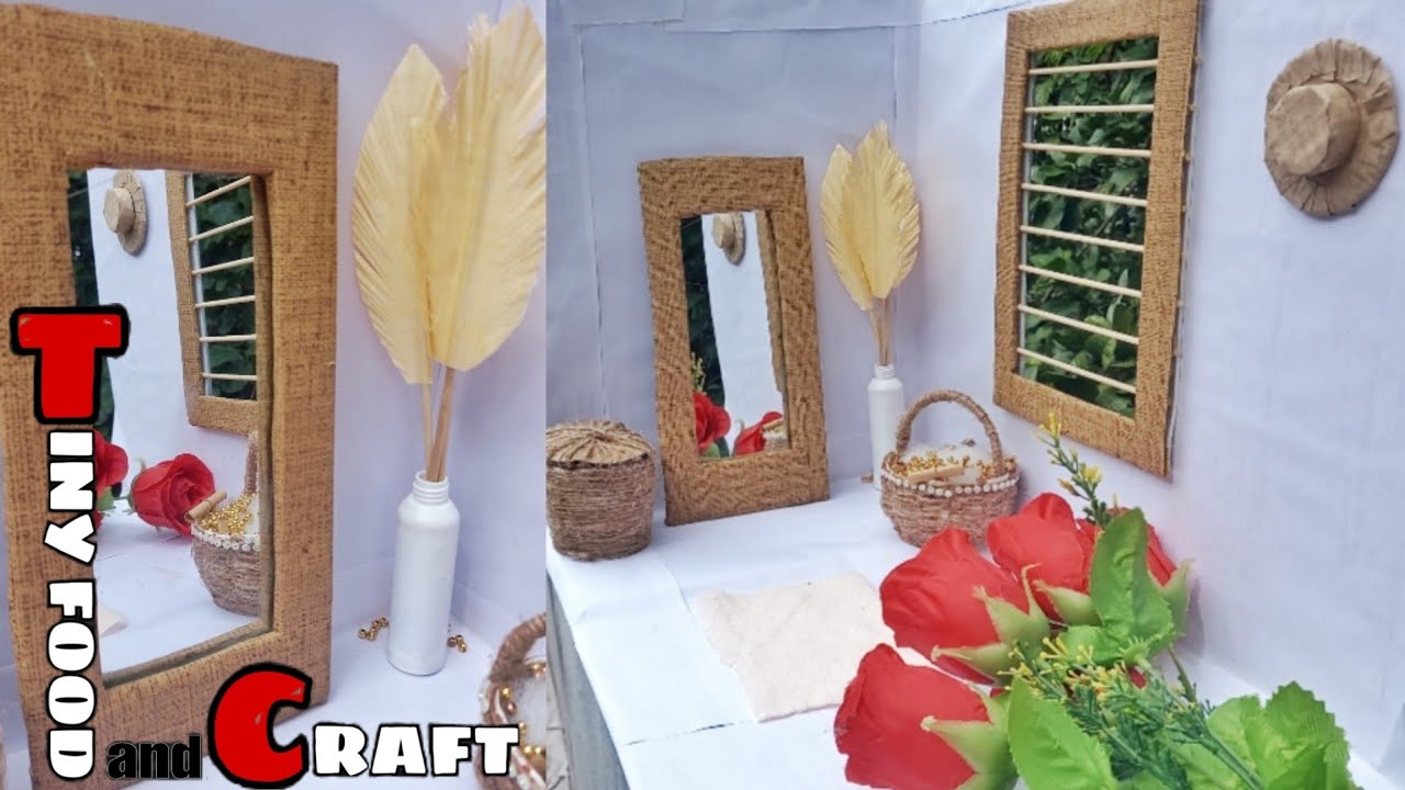how to make DIY Miniature living room | cardboard house | doll house #tinyfoodandcraft