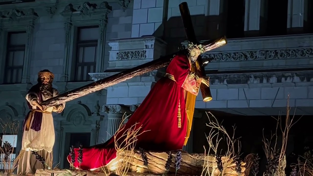 Jesús de la Justicia en su paso por palacio nacional miércoles de ceniza 2026 