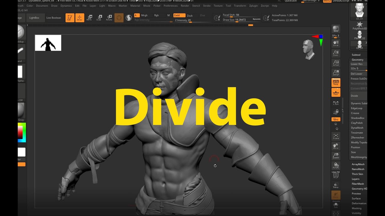 Học Cùng Master Zbrush - Divide #zbrush