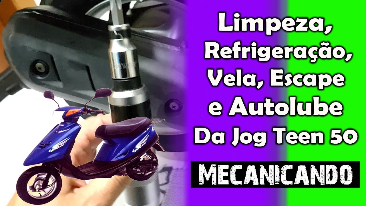 DESMONTAGEM DA YAMAHA JOG TEEN 50 PARADA A 16 ANOS 🔧🔨 [VENTOINHA, VELA, AUTOLUBE, ESCAPE] 3º PARTE