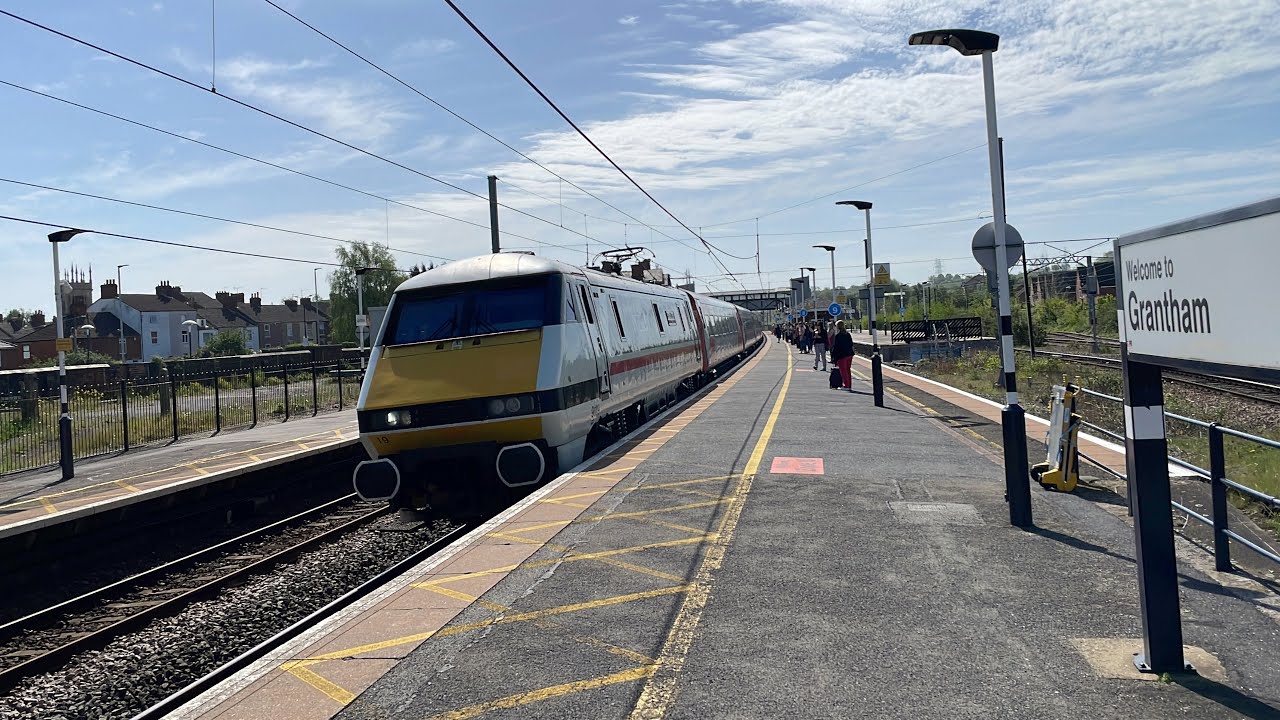 East Coast Main Line Trains at Grantham on May 14th 2022
