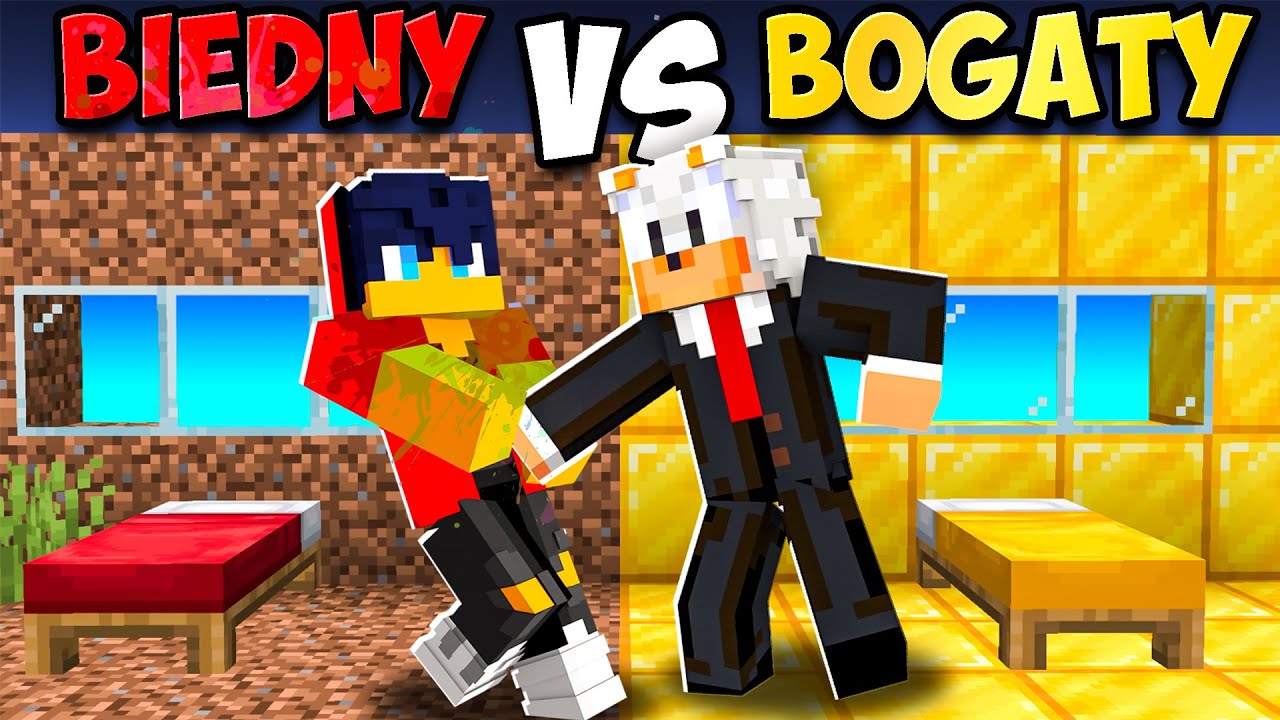 BIEDNY VS BOGATY DOMEK W MINECRAFT!