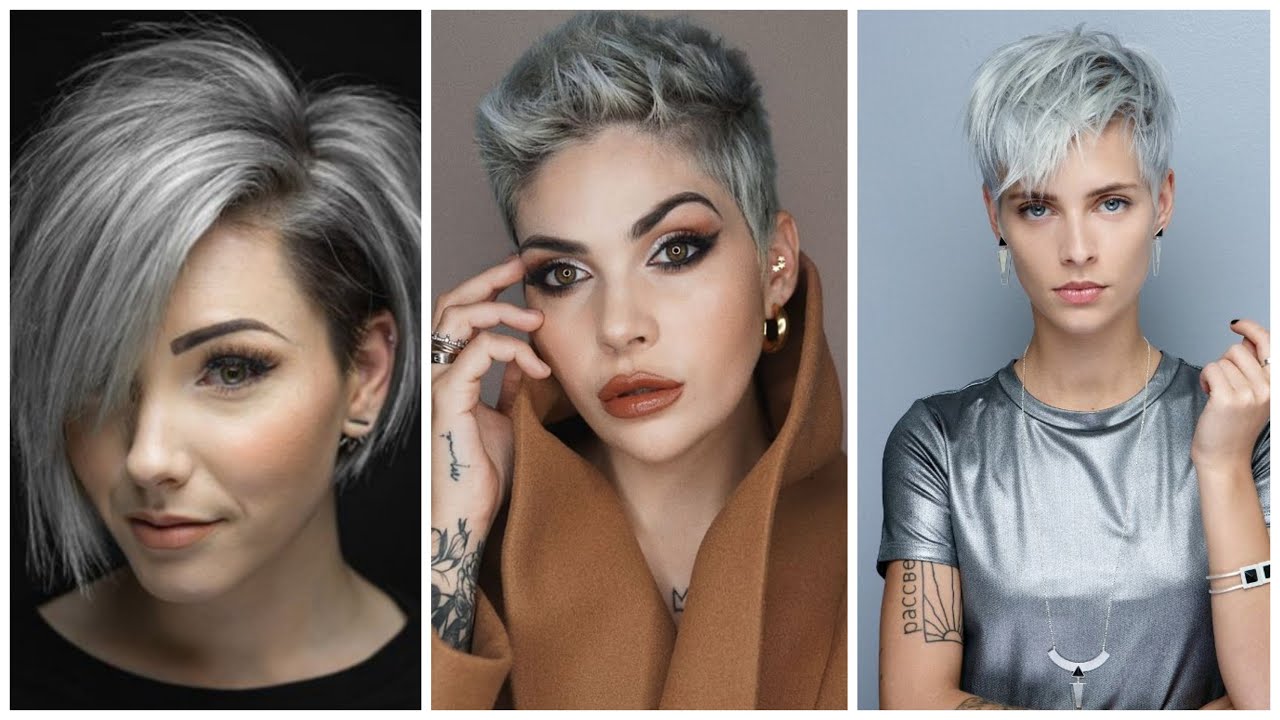Trending grey hair pixie cut ideas | Grey hair pixie bob haircut | Your Hairstyle Guide