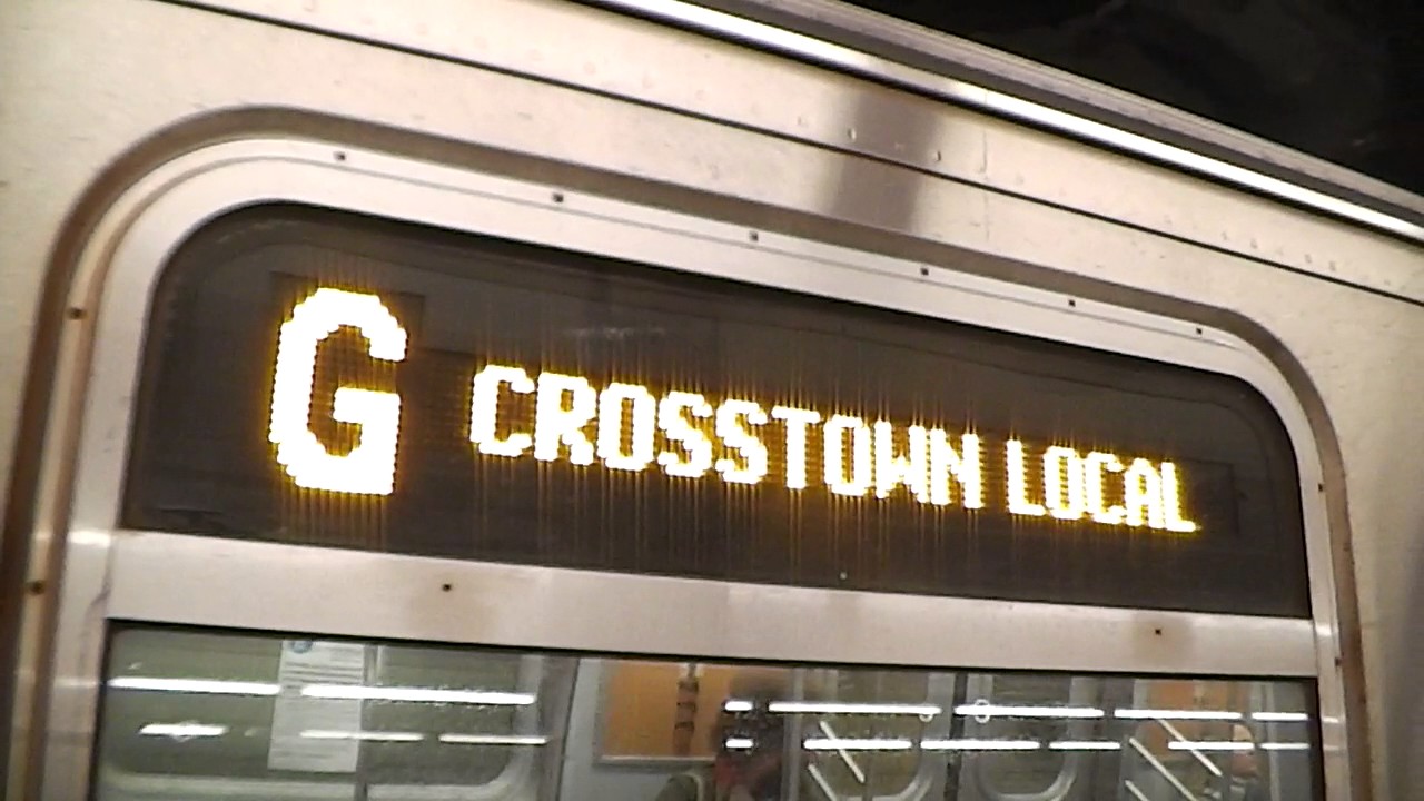 IND Crosstown Line: Queens-bound R160B Alstom G Train@Bedford-Nostrand Avenues