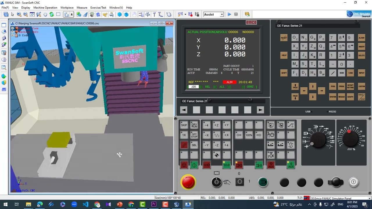 4_2 ترحيل الصفر عملي Work Offset (سلسلة تعلم CNC Fanuc)