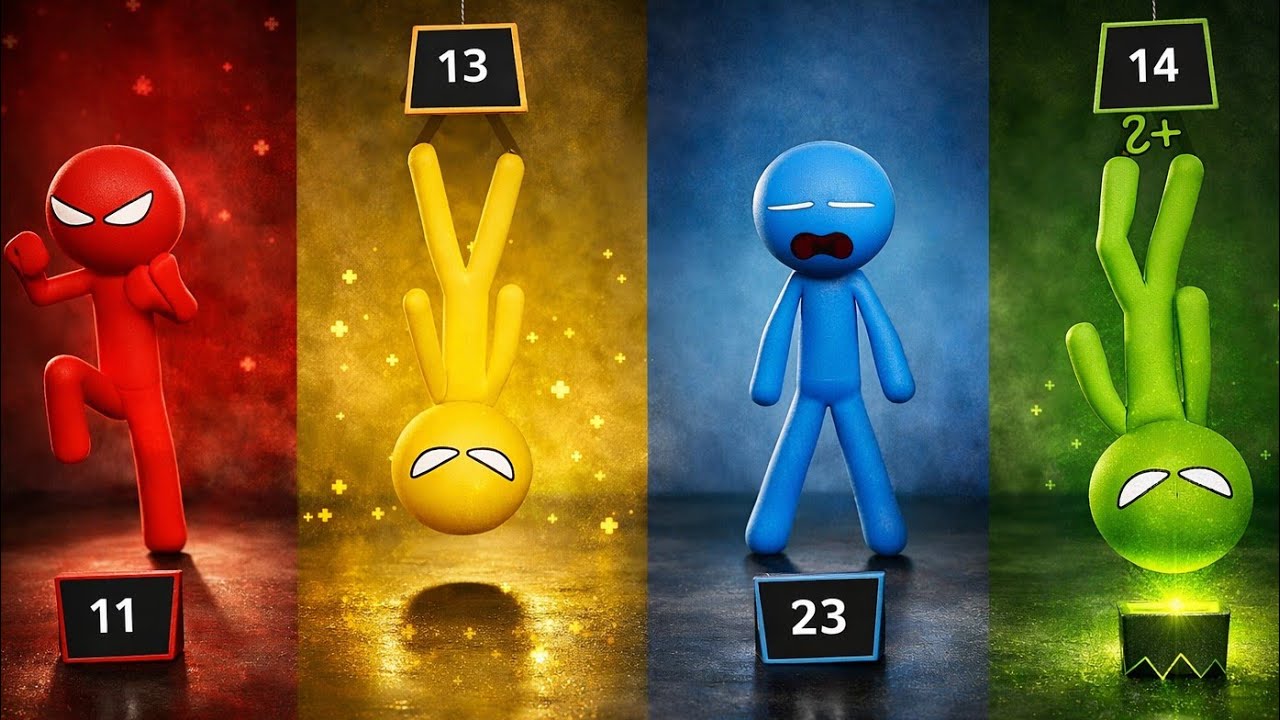 Stickman Party - Tournament Mode 1234Player Random | Gameplay WalkthroughPart 10 MiniGames Update
