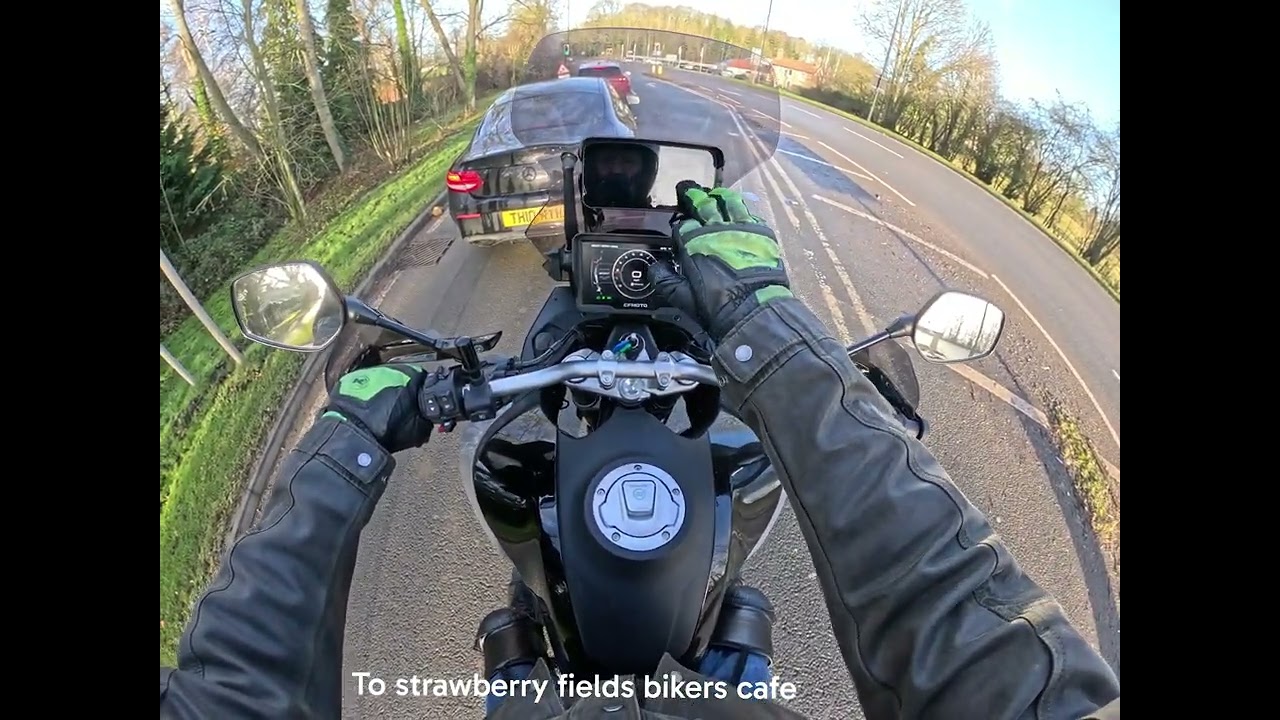 Winters ride to strawberry fields cafe let's get my new channel on the road. 