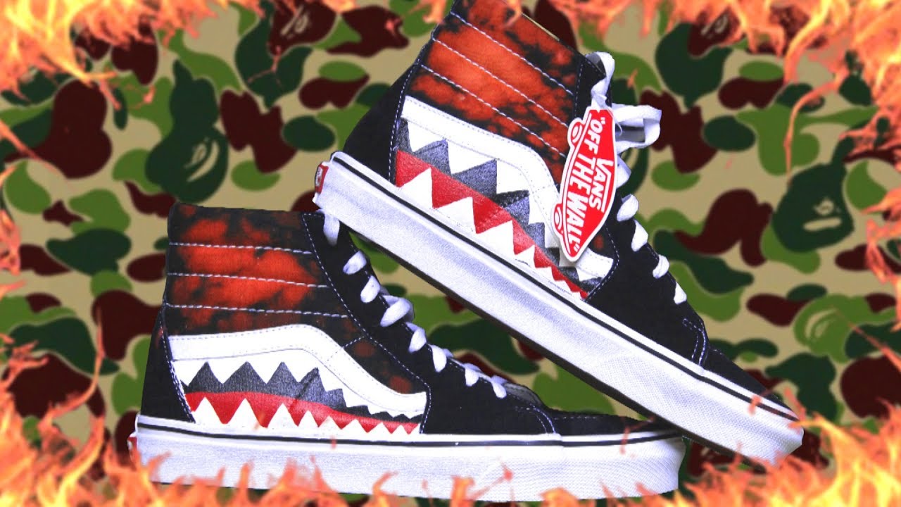 BAPE X MAGMA Old Skool Vans **CUSTOM** (Tutorial Video)