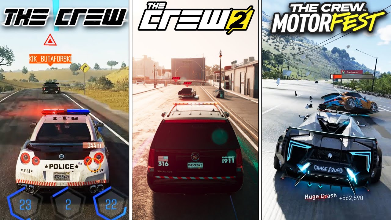 The History Of Police Chase In The Crew Games (The Crew 1 - The Crew Motorfest)
