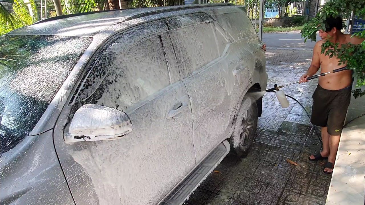 Test Sonax Actifoam Rửa Ôtô Bằng Bình Tạo Bọt Bằng Máy Rửa Xe & Bình Xịt Cầm Tay Sonax