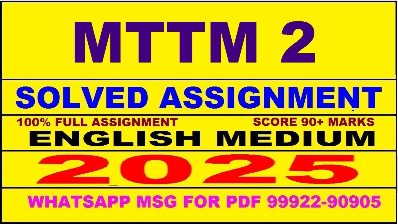 mttm 2 solved assignment 2025 || mttm 2 solved assignment 2025 in English || ignou mttm2