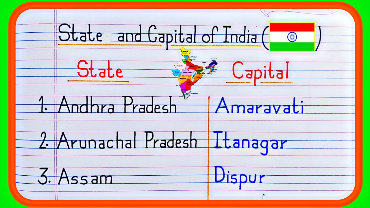 States and Capitals | State and Capital | List of States and Capitals of India | State Capital 2026