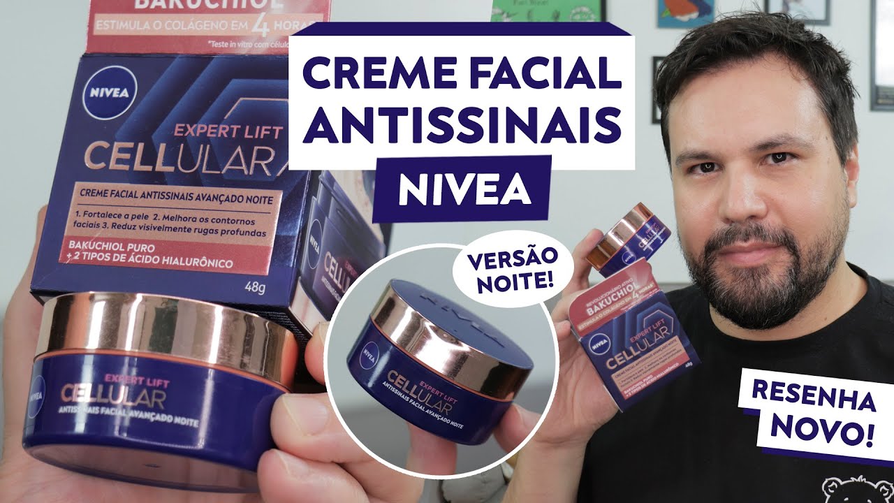 CREME NIVEA CELLULAR Expert Lift Antissinais Avançado Noite com Bakuchiol e Ácido Hialurônico