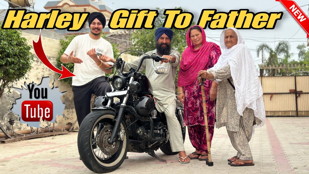 Surprising My Dad With his Dream Bike Harley ! #harmankhosa #harleydavidson #surprise #dad