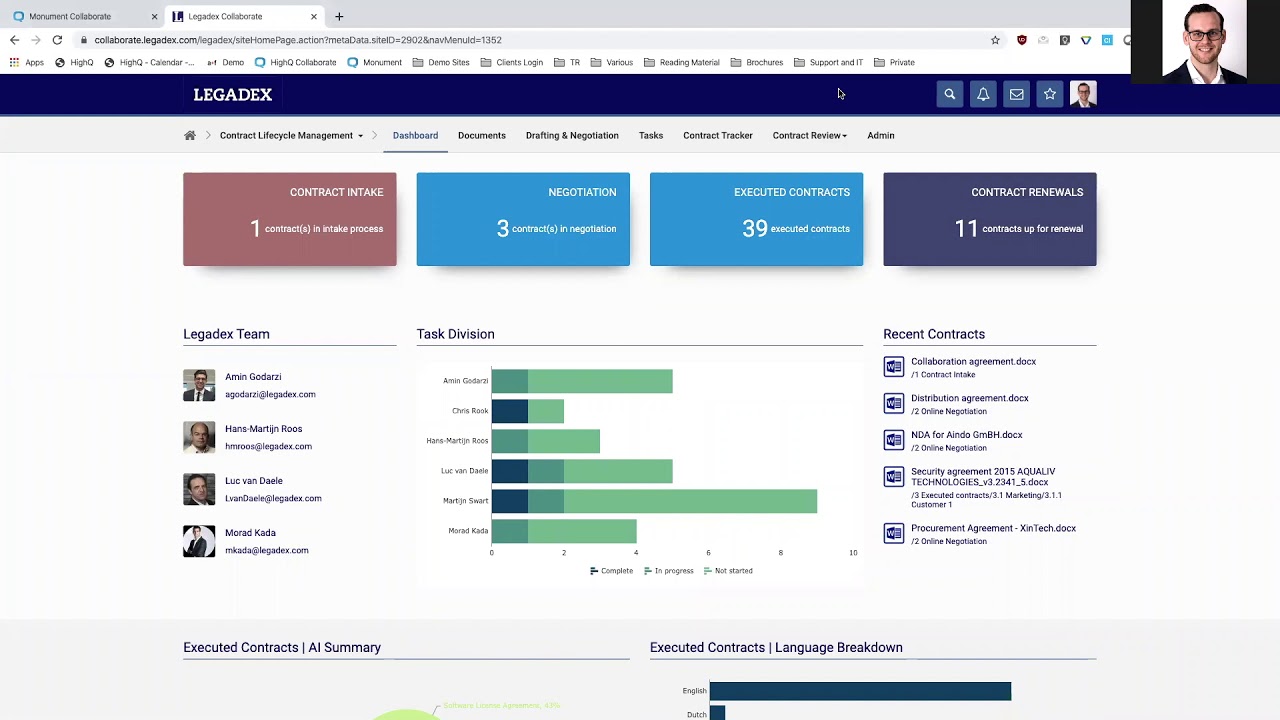 Legadex - HighQ Webinar: Contract Life Cycle Management