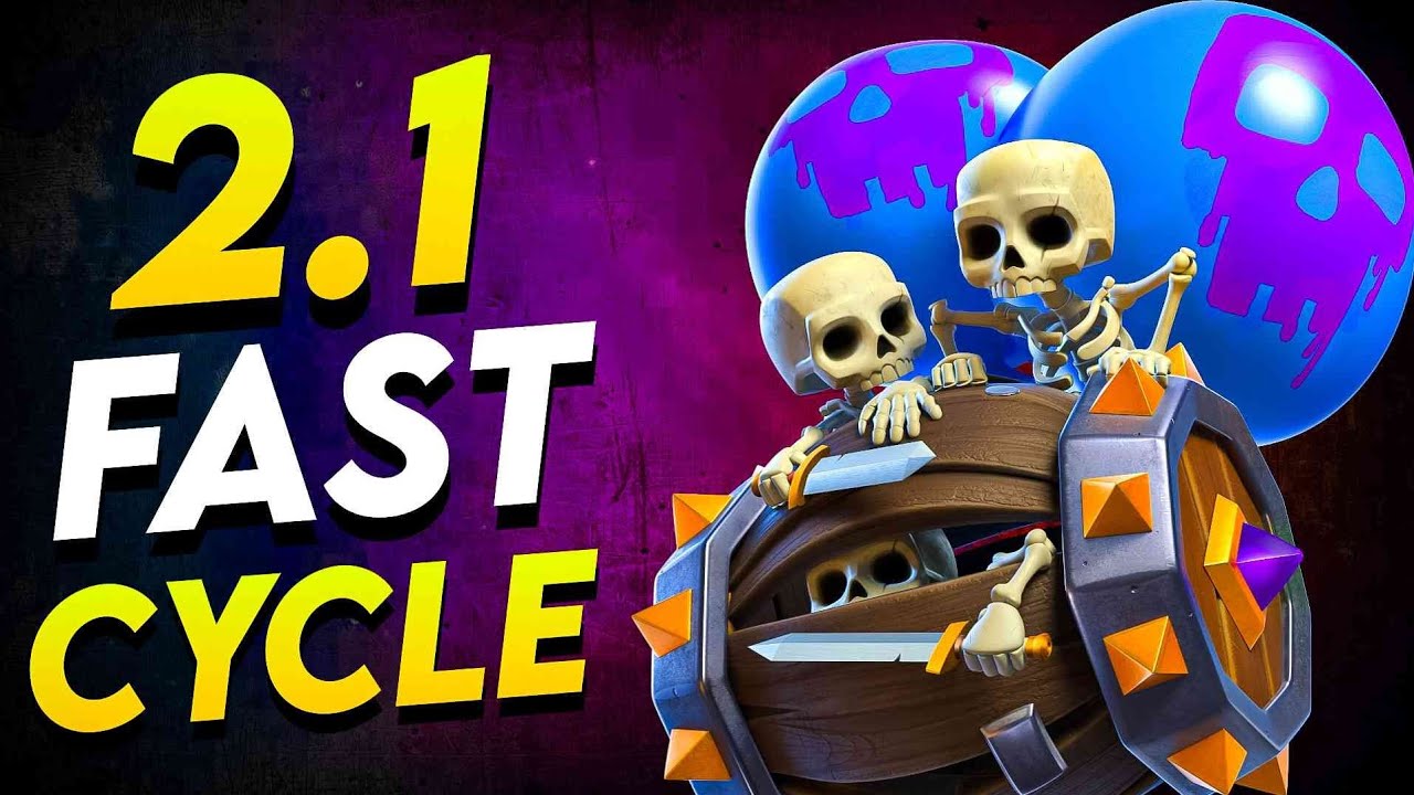 2.1 FASTEST Skeleton Barrel Cycle Deck in Clash Royale
