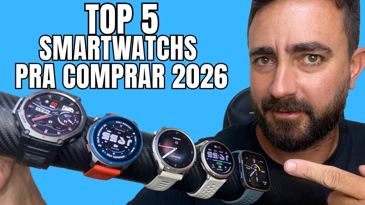 TOP 5 SMARTWATCH DE QUALIDADE COM GPS E PRA USO NO DIA A DIA PRA COMPRAR E NÃO PASSAR RAIVA EM 2026.