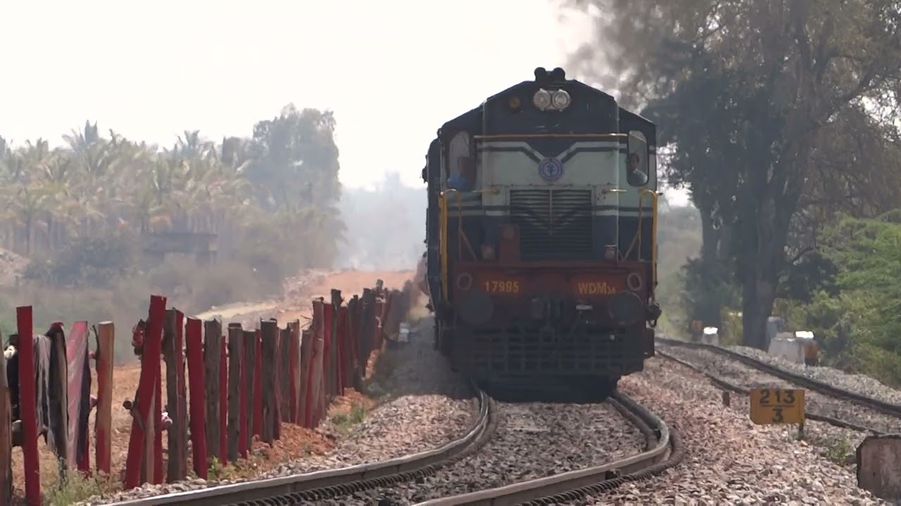 Old Videos | KJM WDM-3A 17995 Hubli Passenger.