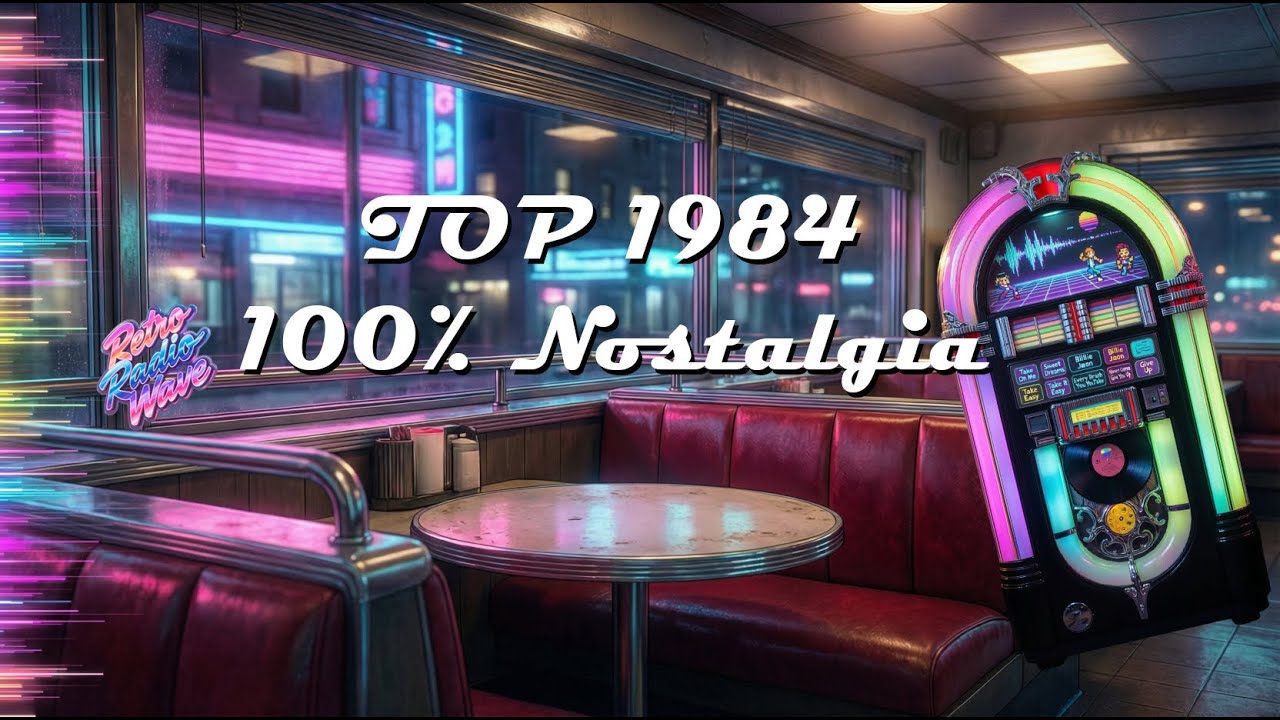 Late-Night Diner Retro Radio ☕ Window Seat | Rainy City Ambience | 1 Hour
