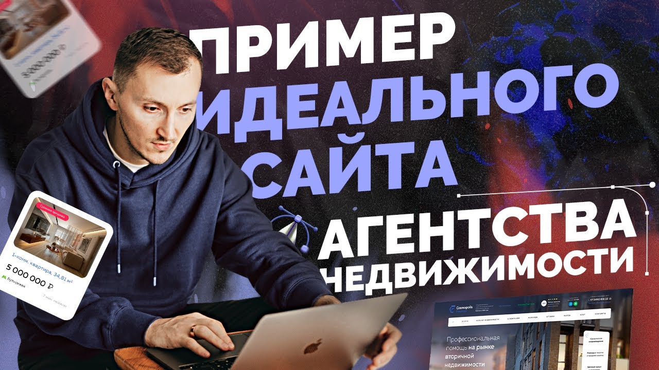 Пример сайта агентства недвижимости - Landing Page, квиз, лидогенерация
