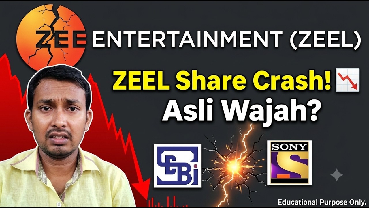 ZEEL Share Fall Reason Explained | Zee Entertainment Latest News & SEBI Order 📉