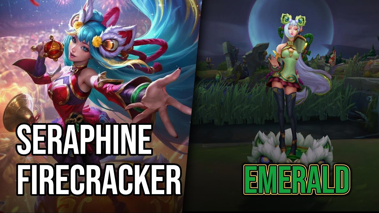 Firecracker Seraphine Skin - Emerald | League of Legends | Chromas Skin