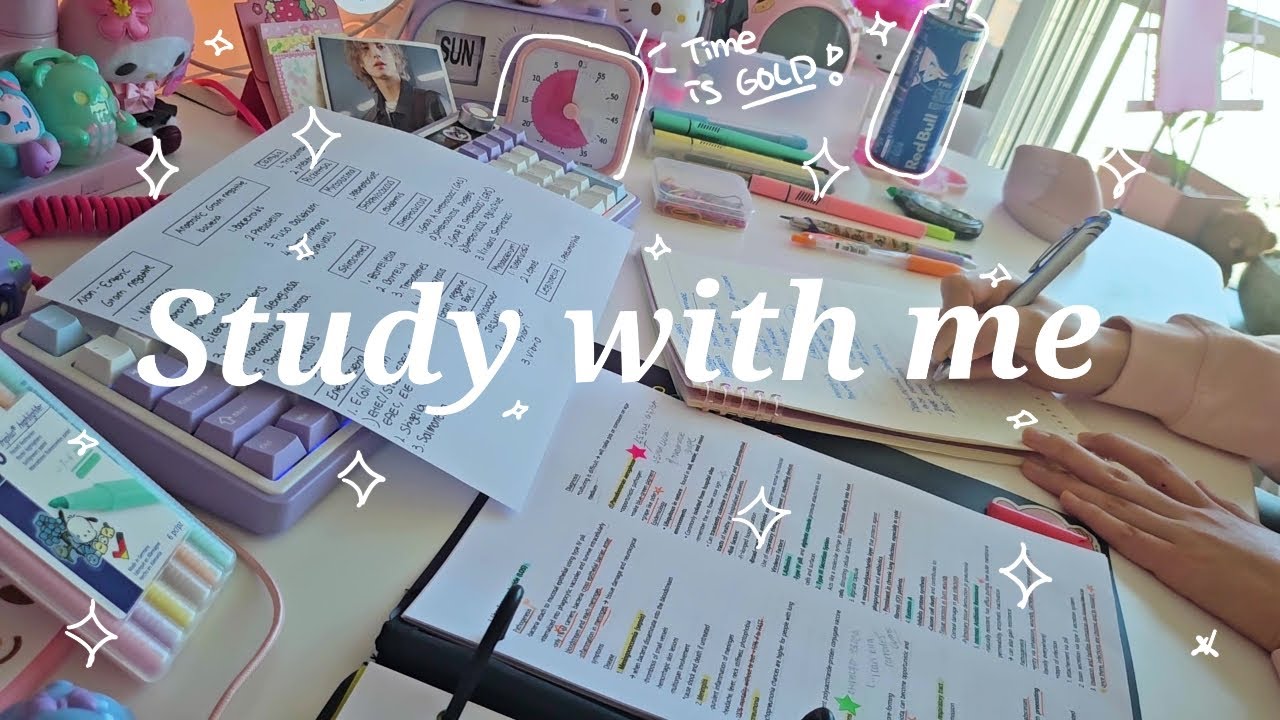 Study with me for 2 hours | 60x10 pomodoro, dental student | white noise, real time, no bgm