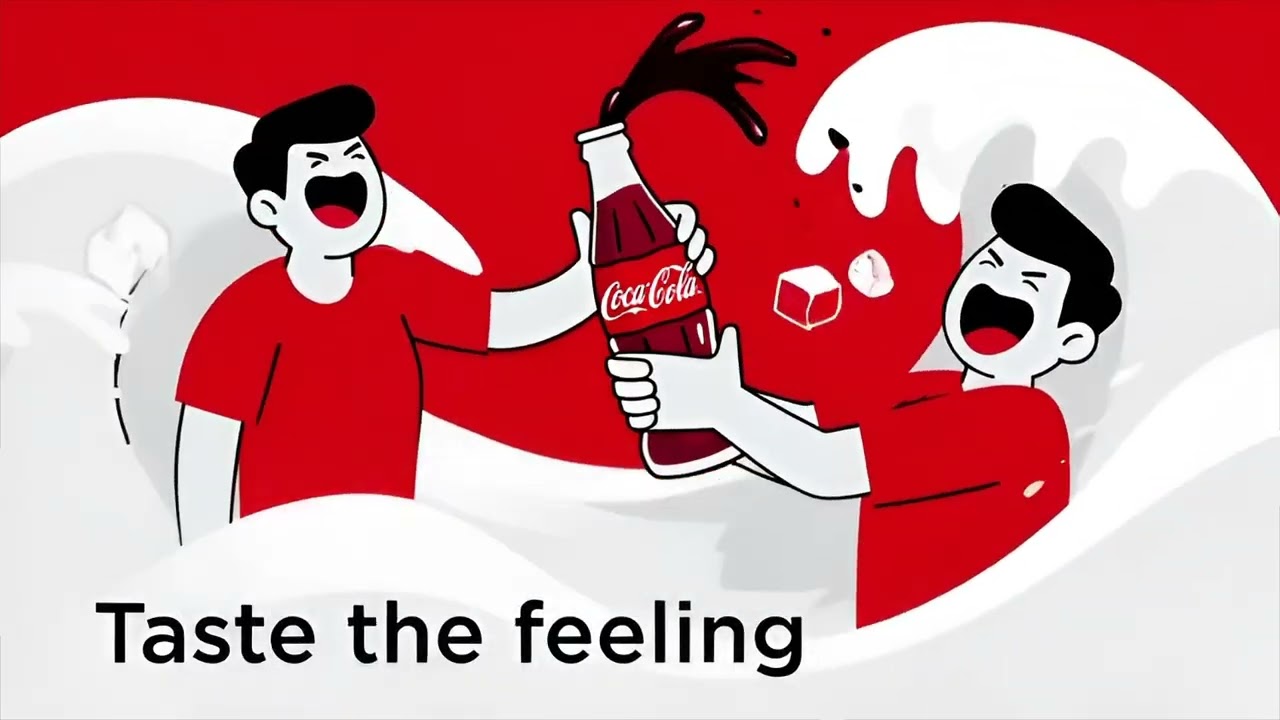 🥤 Open Happiness | Coca-Cola 2D Motion Graphics Ad | Flat Vector Animation #aftereffects